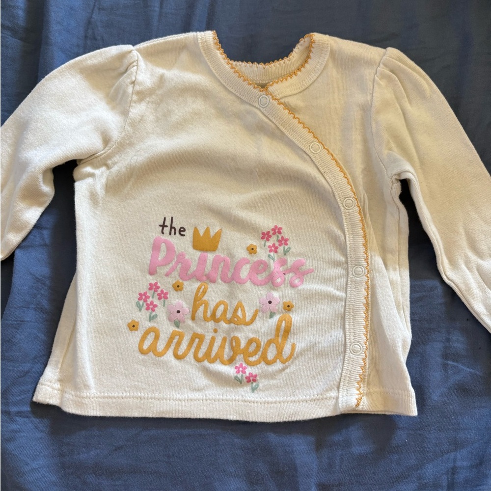 Princess Arrival Cream Baby Shirt
